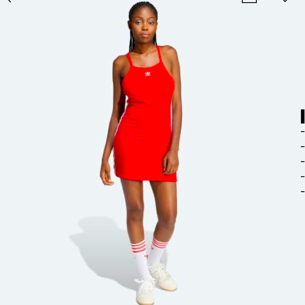 NWT adidas Originals 3-Stripes Mini Dress Slim Fit w/ Stretch XS 93% Cotton